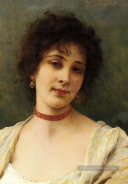  dame Tableaux - Une élégante dame dame Eugène de Blaas
